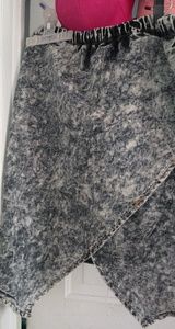 Stone wash skirt